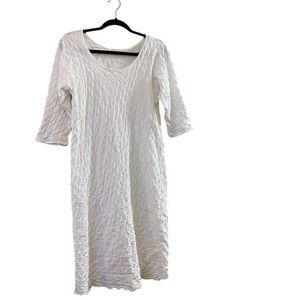 Simple Pleasures Night and Day White 100% Cotton Midi Nightgown, Size Average